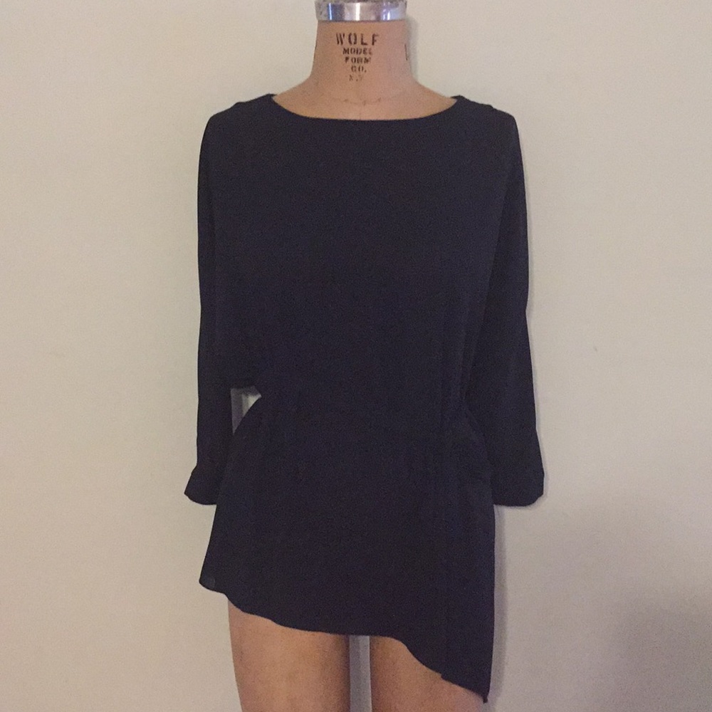 YUKI navy dolman sleeve blouse